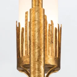 Ozdobny żyrandol Sawgrass - 3 źródła światła - Płatkowe złoto (QN-SAWGRASS-3-DG-O) - Quintiesse