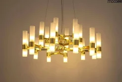 Ozdobny żyrandol TUBS 18 złota (MSE1501100457) - Moosee