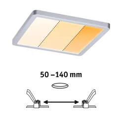 Panel Areo VariFit 175x175mm 2000-4000K13W chrom mat IP 44 230V (PL93100) - PAULMANN