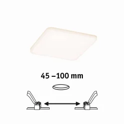 Panel bezramkowy Veluna VariFit IP44 10W 3000K 125x125mm Tworzywo sztuczne (PL92394) - PAULMANN