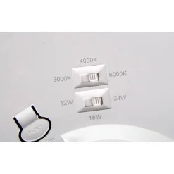 Panel LED 8-in-1 24W czarny 3/4/6000K (XD-LP241) - Xudo