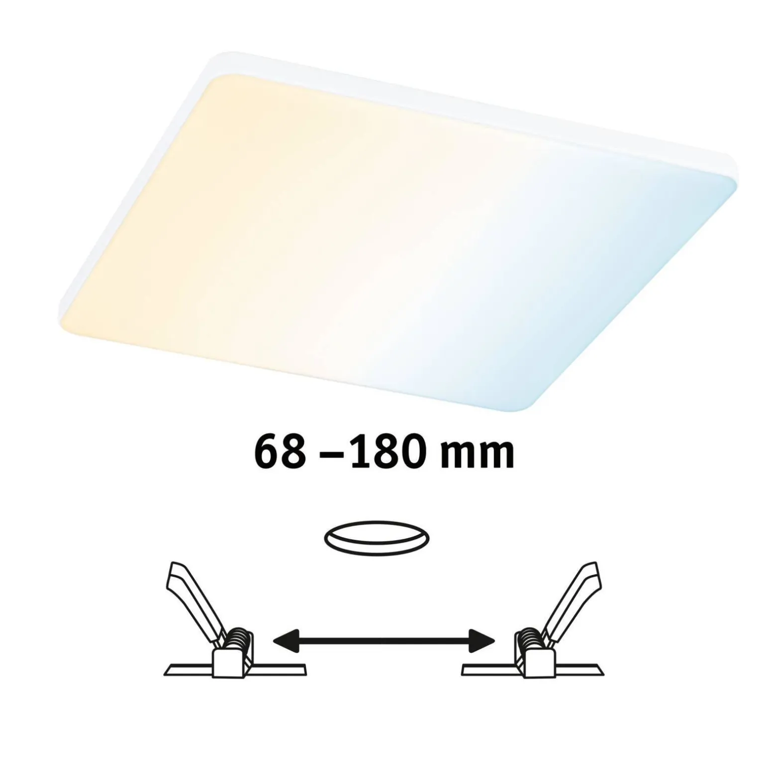 Panel podtynkowy Veluna VariFit Moon200x200mmTune 18W biały 230V (PL79959) - PAULMANN