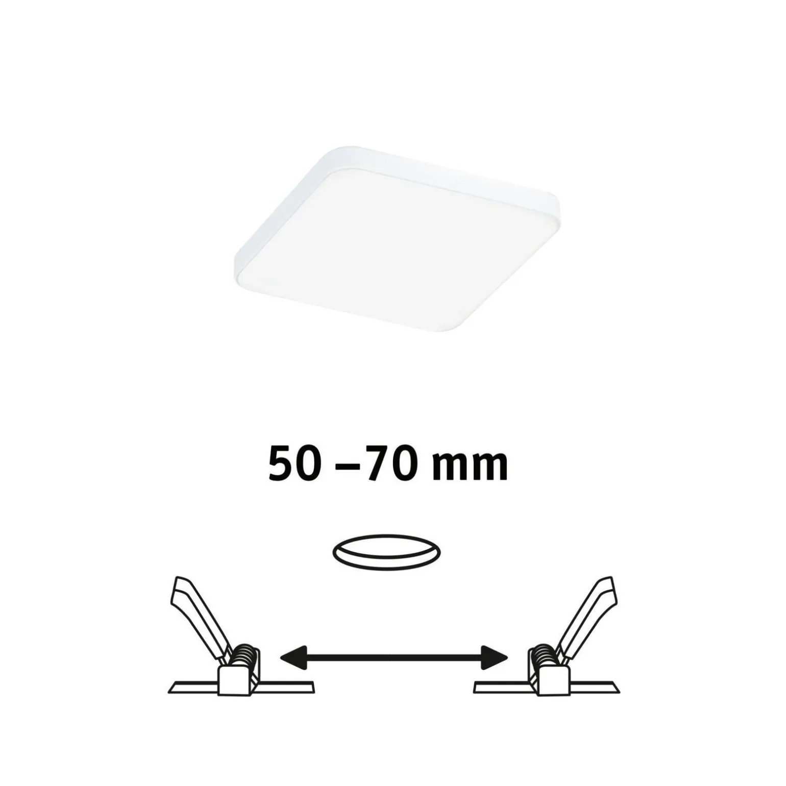 Panel podtynkowy Veluna VariFit Edge 90x90mm4000 6W biały 230V (PL79935) - PAULMANN