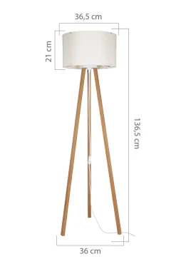 PIKO LAMPA PODŁOGOWA NATURALNA/BAMBOO-CREAM (ASZ.1664) - Zuma Line