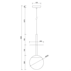 PLAAT A czerwonopomarańczowa sufitowa lampa wisząca (PLA11212P0) - Ummo