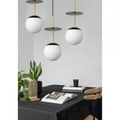 PLAAT A 3L czarna potrójna lampa sufitowa z mosiądzem (PLL332P0) - Ummo