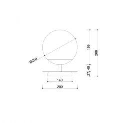 PLAAT ST burgundowa lampa stołowa (PLS154P1) - Ummo