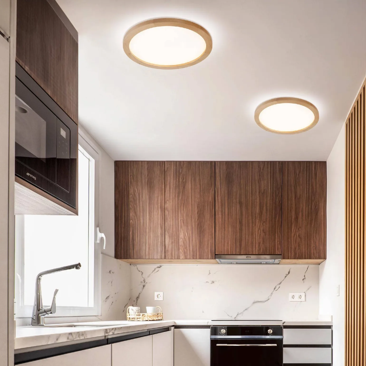 Plafon AQUA WOOD BUK Ø40 LED (18011) - TK Lighting