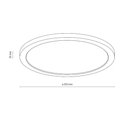 Plafon AQUA WOOD BUK Ø50 LED (18008) - TK Lighting