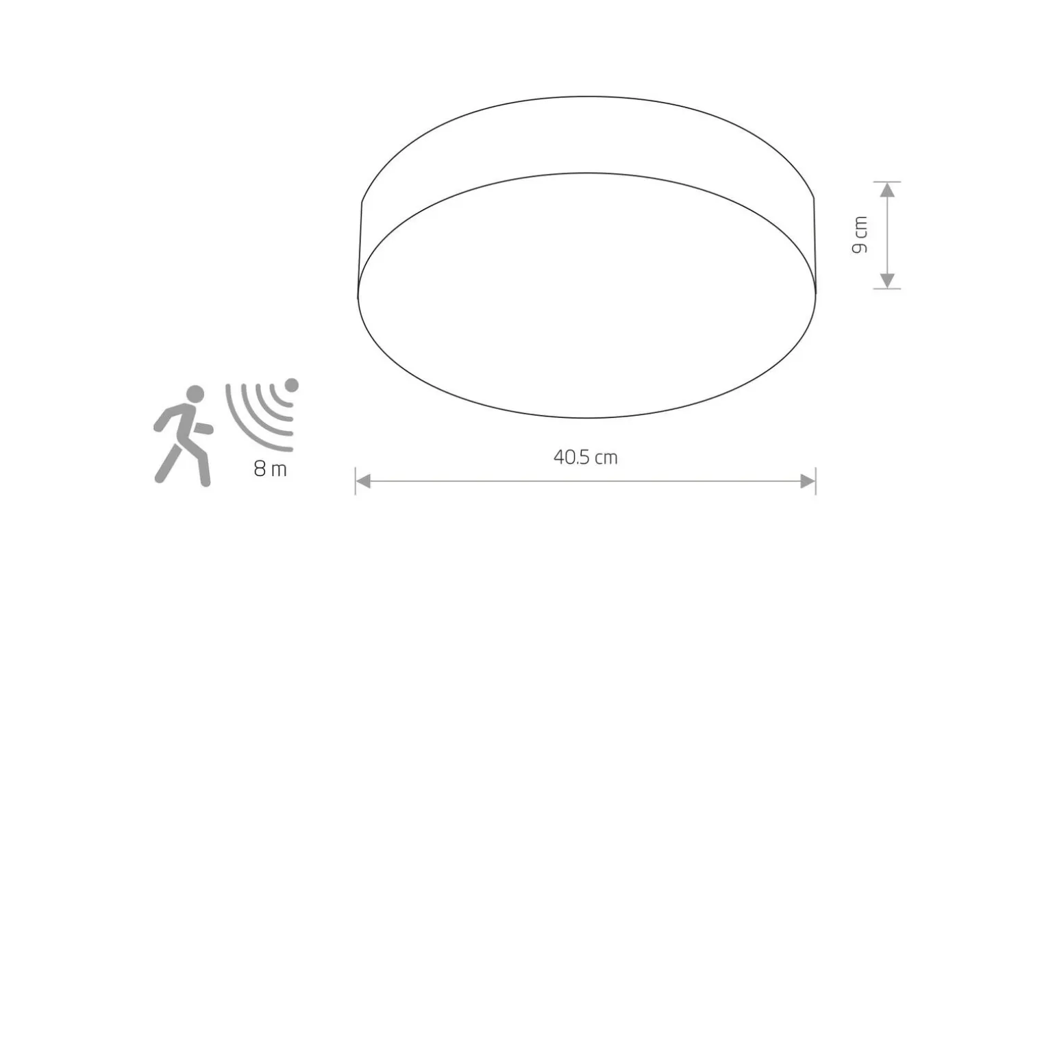 Plafon ARENA GRAPHITE SENSOR (10181) - Nowodvorski