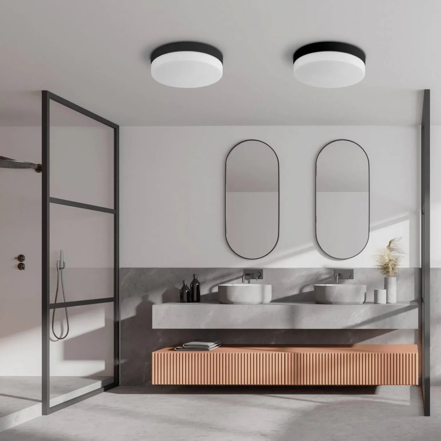 Plafon łazienkowy PORI BLACK IP 44 (862) - TK Lighting