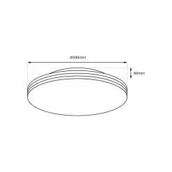 Plafon BEVER Ø 33 cm IP44 (ML0251) - Milagro