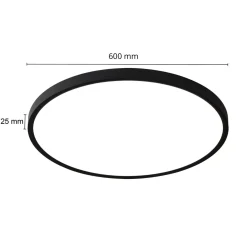 Plafon California LED CCT czarny 60 cm (LP-2505/1C-60 BK) - Light Prestige