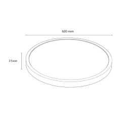 Plafon California LED CCT czarny 60 cm (LP-2505/1C-60 BK) - Light Prestige