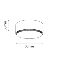 Plafon Drop - Czarny (30 mm) (1260) - Brosline