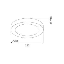 Plafon Evora Czarny Round 18W 3CCT (ML1790) - Milagro