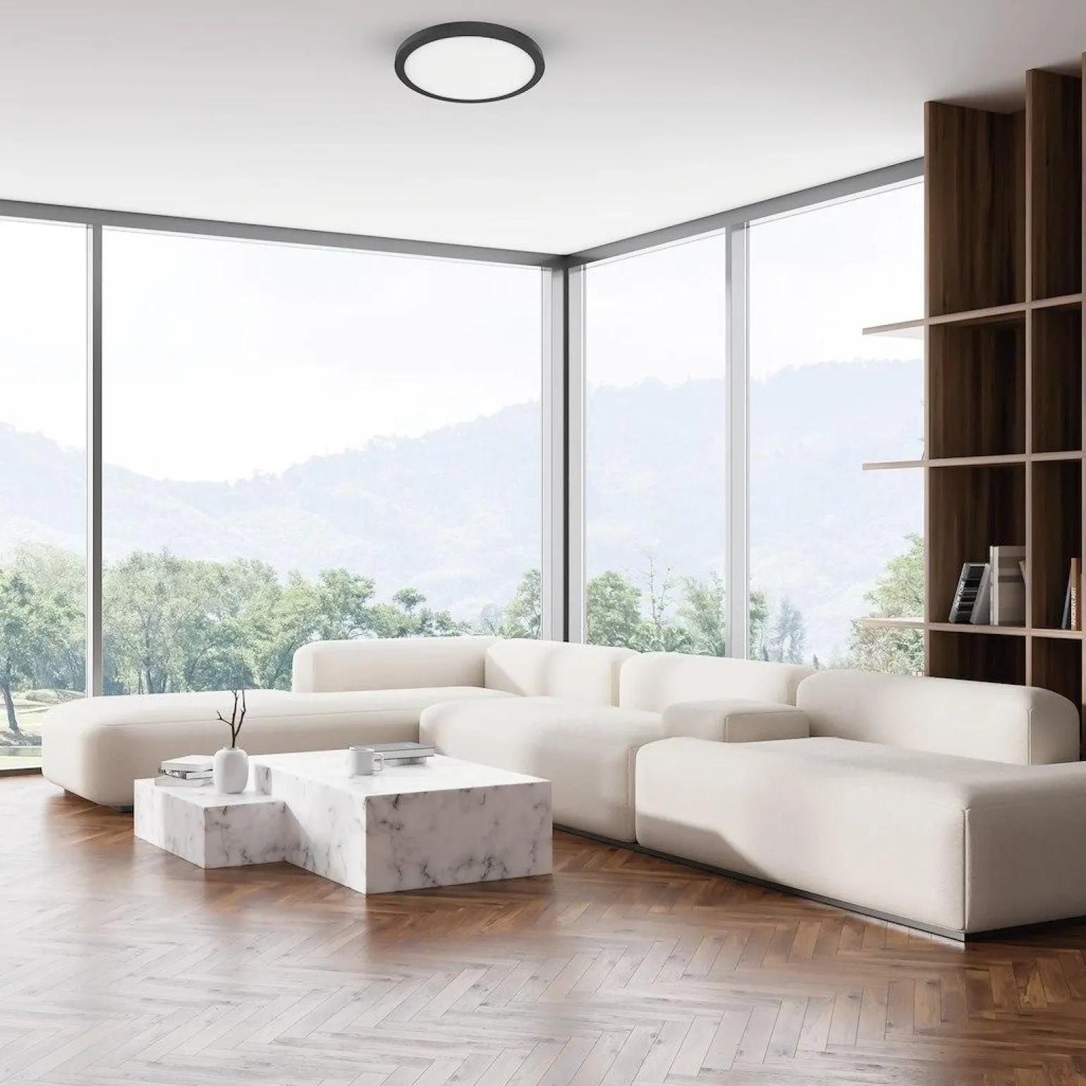 Plafon Evora Czarny Round 24W 3CCT (ML1791) - Milagro