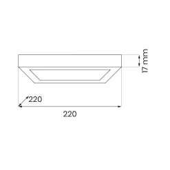 Plafon Evora Czarny Square 18W 3CCT (ML1796) - Milagro