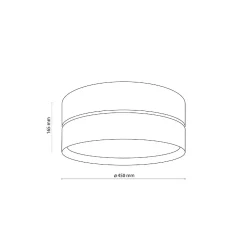 Plafon HILTON biało-złoty Ø 45 (4772) - TK Lighting