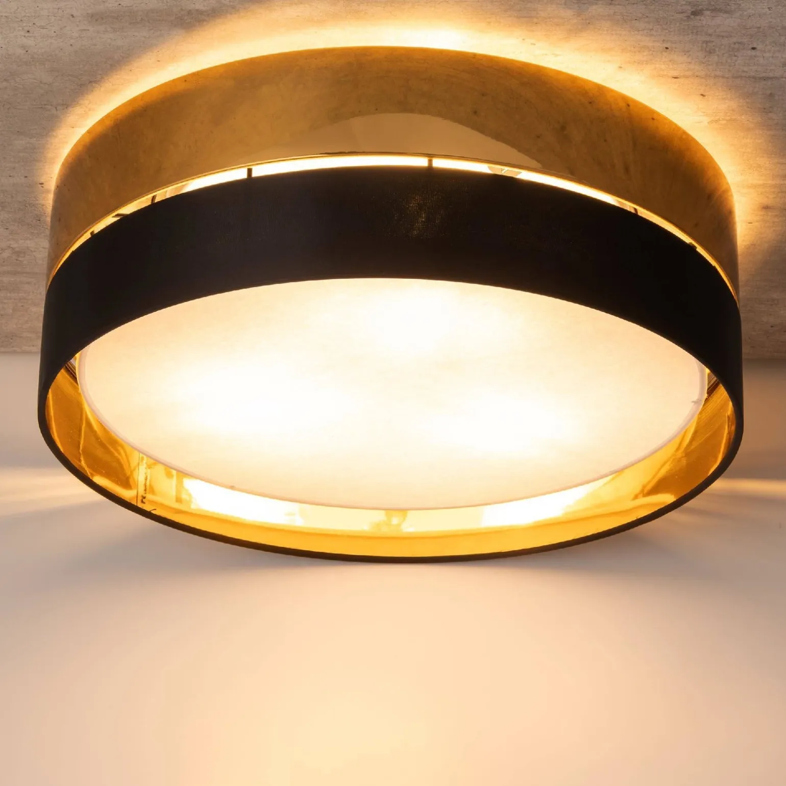 Plafon HILTON czarno-złoty Ø 45 (4180) - TK Lighting