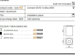 Plafon HUGO black (AZ0826) - AZZARDO