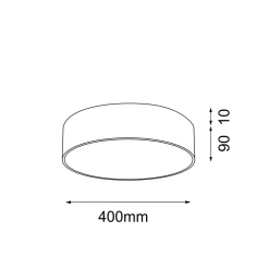 plafon Kengo - 400 mm - biały - 1401 - Antigo (1401) - ANTIGO