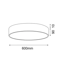 plafon Kengo - 600 mm - złoty - 1405 - Antigo (1405) - ANTIGO