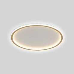 Plafon LED okrągły Złoty 500*45mm 36W - trzy barwy, ściemnialny - Pilot (Abigali-MD1803-R50-Y-G)