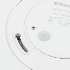 Plafon LED 18W IP54 z mikrofalowym czujnikiem ruchu barwa naturalna (BLAUPUNKT-PL18NW-M)