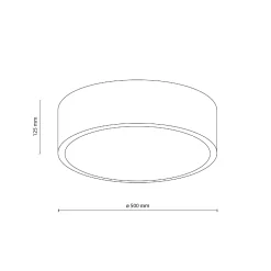 Plafon LIVO BLACK L 4XE27 IP54 (10988) - TK Lighting