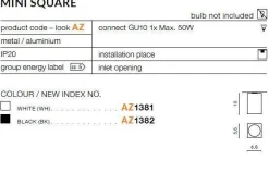 Plafon MINI SQUARE black (AZ1382 | GM4209-BK) - AZZARDO