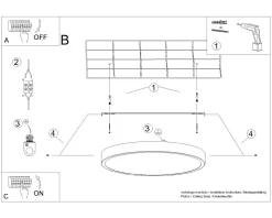 Plafon ONYX 30 biały LED 3000K (SL.1243) - Sollux Lighting