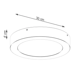 Plafon ONYX 30 biały LED 3000K (SL.1243) - Sollux Lighting
