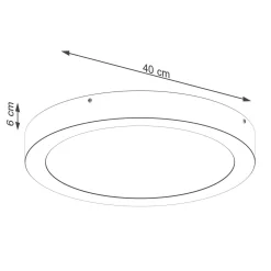 Plafon ONYX 40 biały LED 3000K (SL.1245) - Sollux Lighting