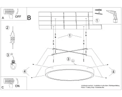 Plafon ONYX 60 biały LED 3000K (SL.1249) - Sollux Lighting