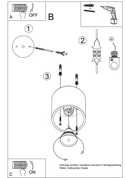 Plafon ORBIS 1 biały (SL.0021) - Sollux