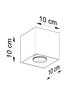 Plafon QUAD 1 antracyt (SL.0567) - Sollux