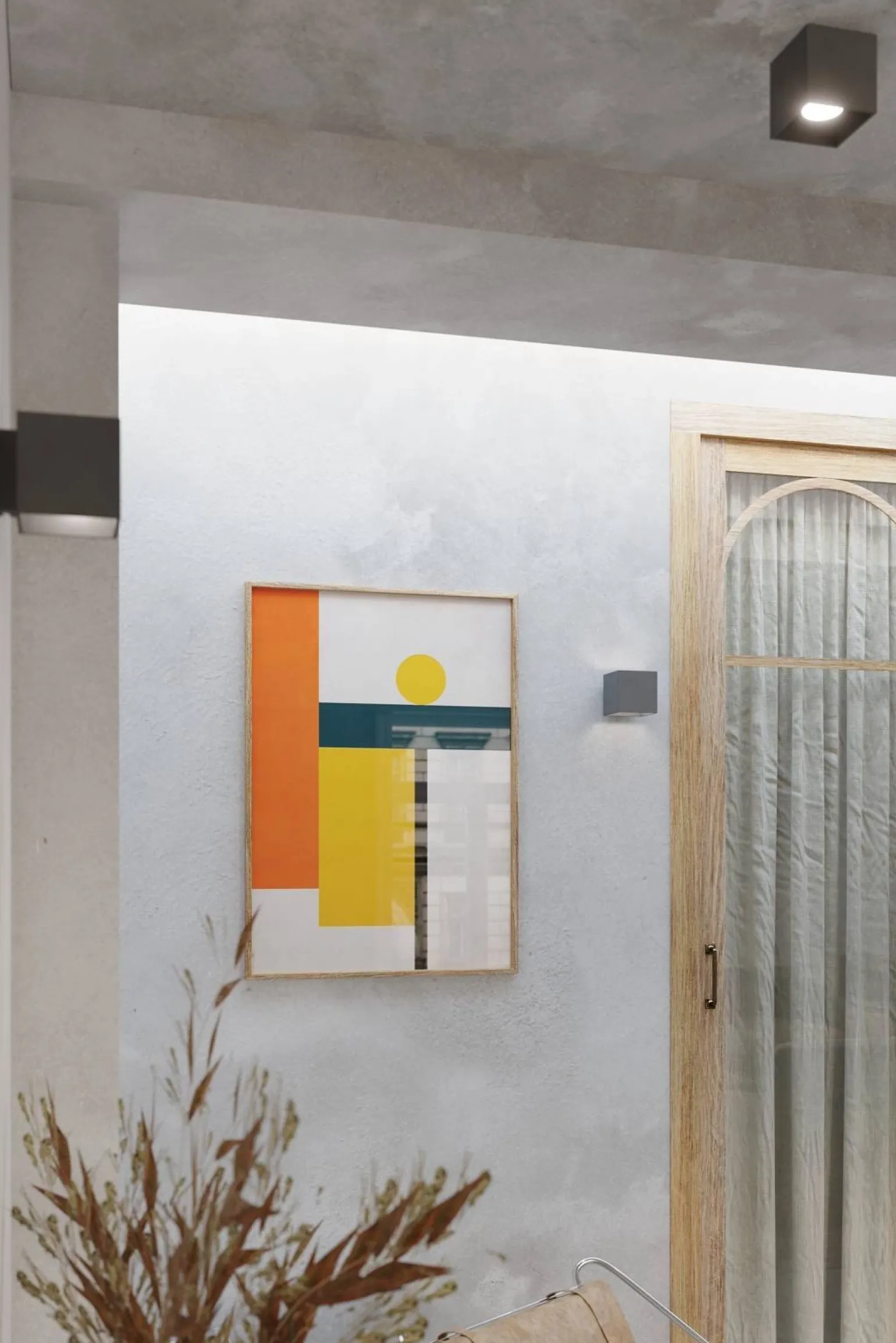 Plafon QUAD 1 antracyt (SL.0567) - Sollux