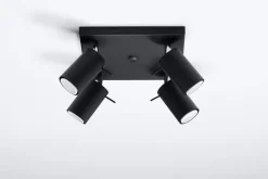 Plafon RING 4 czarny (SL.0094) - Sollux