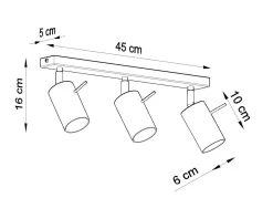 Plafon RING 3L biały (SL.0089) - Sollux