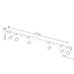 Plafon RING 6L zielony oliwkowy (SL.1505) - Sollux Lighting