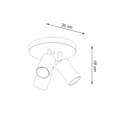 Plafon RING 3P biały (SL.1015) - Sollux