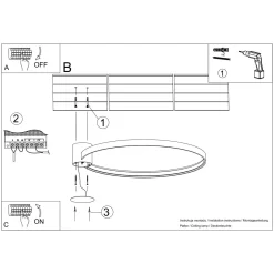 Plafon RIO 78 ochra czerwona LED 3000K (TH.412) - Thoro Lighting