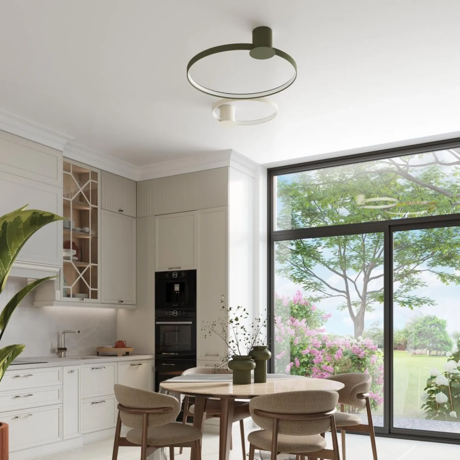 Plafon RIO 110 zielony oliwkowy LED 3000K (TH.391) - Thoro Lighting