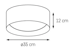 Plafon VERO S kolor Czarny (30684202) - KASPA