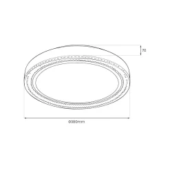 Plafon VIGO 24W LED Ø380 (ML1839) - Milagro