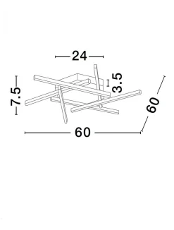 Plafon wewnętrzny CHARAZANI (LE44818) - Luces Exclusivas