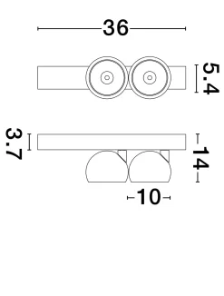 Plafon wewnętrzny FRONTERA (LE44941) - Luces Exclusivas