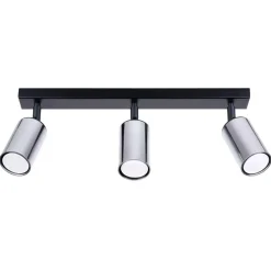 Plafon WINX 3 czarny/chrom (SL.1368) - Sollux Lighting