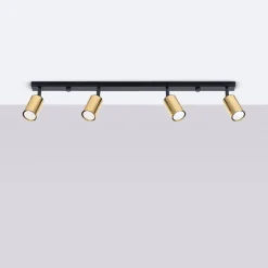 Plafon WINX 4L czarny/złoty (SL.1387) - Sollux Lighting